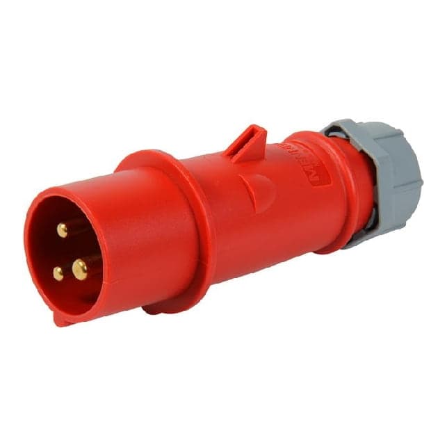 Enchufe MENNEKES 249 · 16A 2P+T 415V rojo 9H IP44