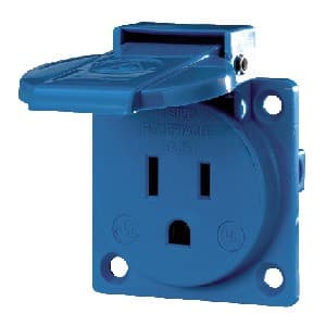 Toma empotrable modelo americano MENNEKES 10087 · 16A 2P+T 250V IP54