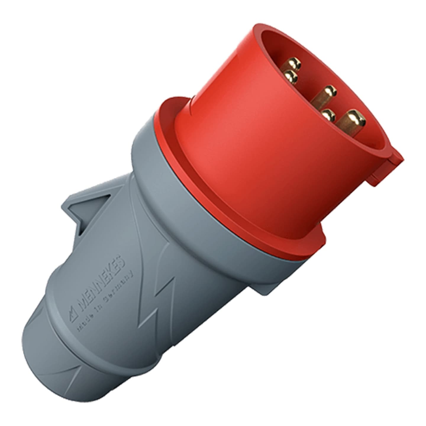 Enchufe MENNEKES 3247 · 32A 3P+N+T 415V rojo 6H IP44 (2 CUERPOS) ex 4