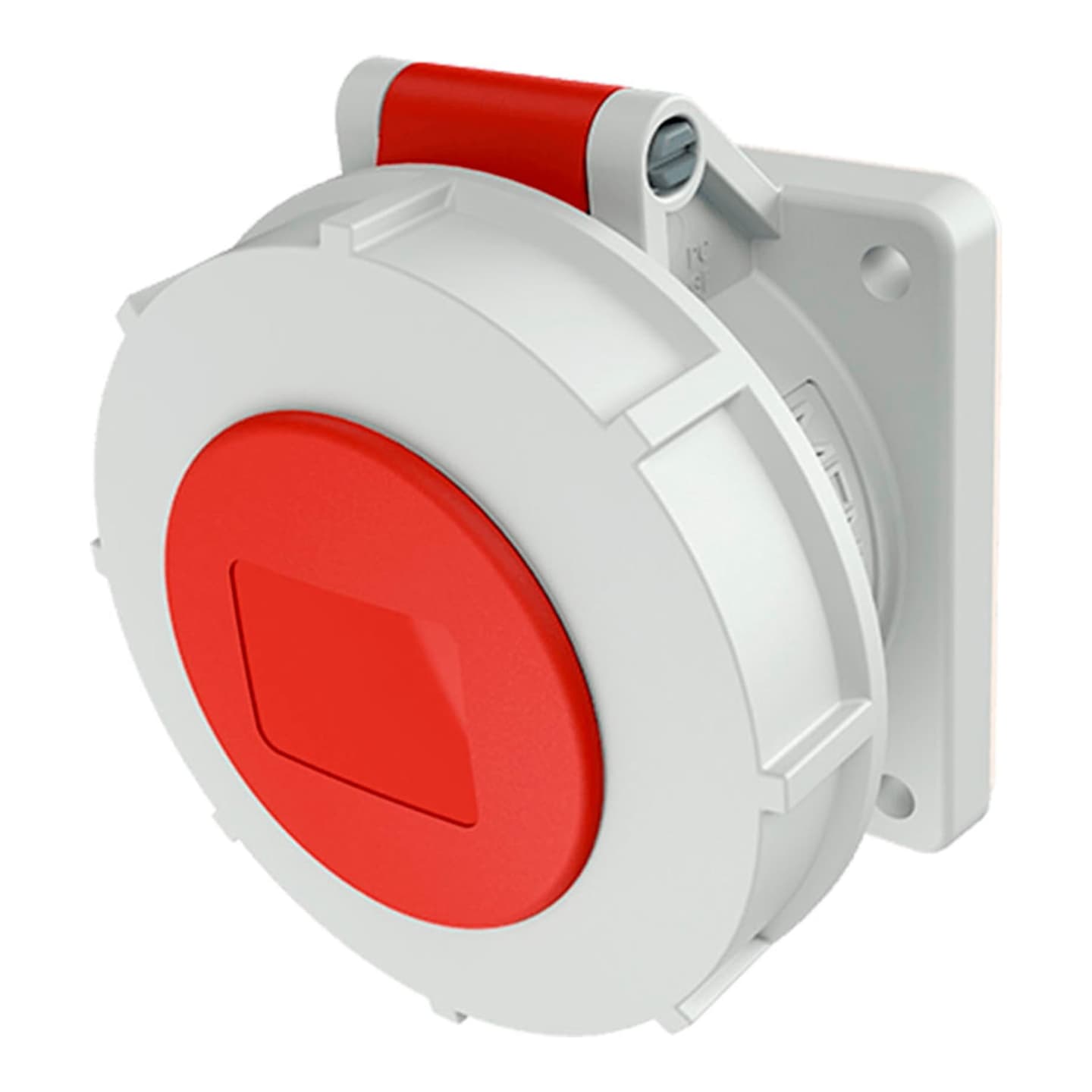 Toma empotrable MENNEKES 2123A · 32A 3P+T 440V para containers rojo 3H IP67