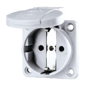 Toma empotrable schuko MENNEKES 11010 · gris 16A 2P+T 250V IP54