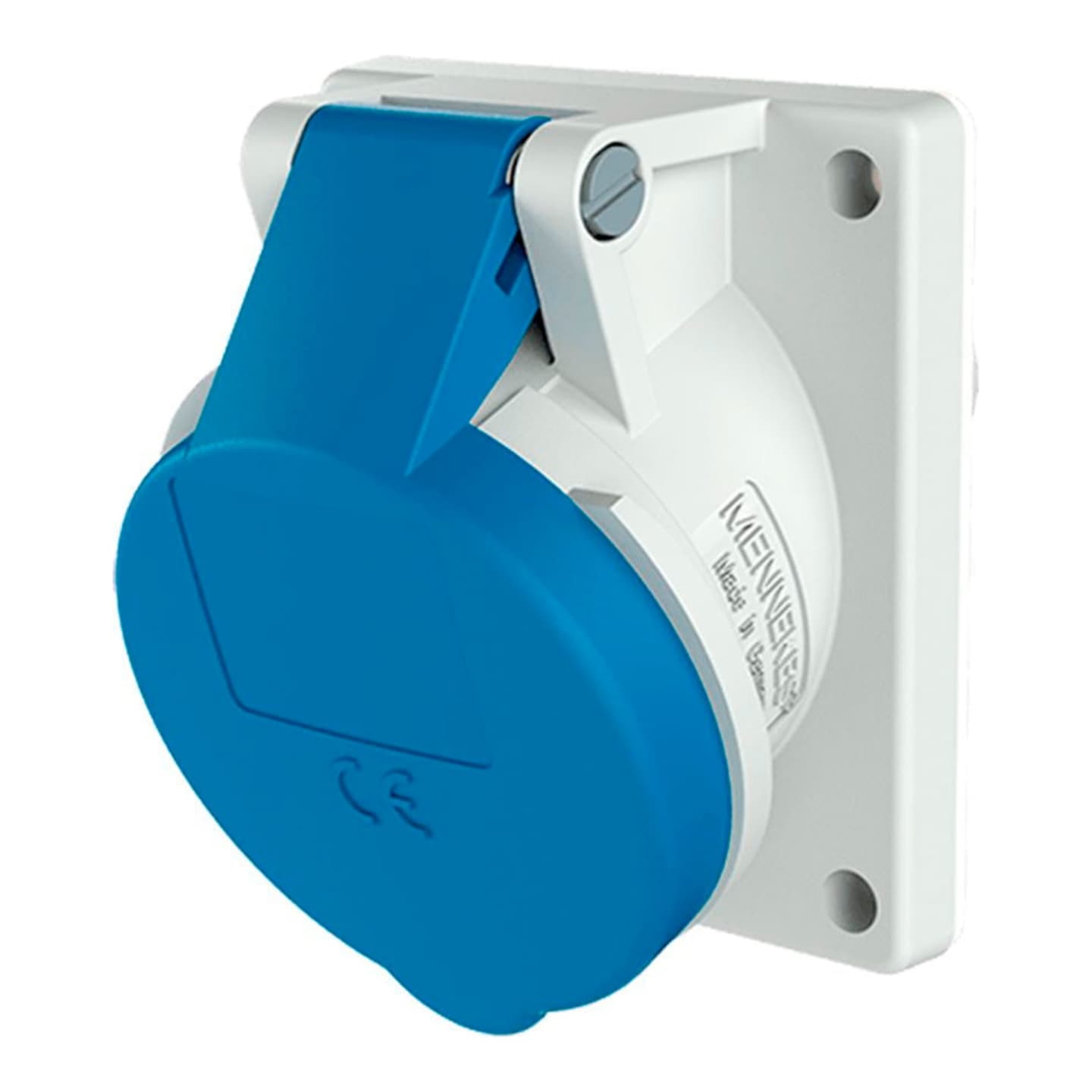 Toma empotrable MENNEKES 1463 · 16A 2P+T 250V azul 6H IP44