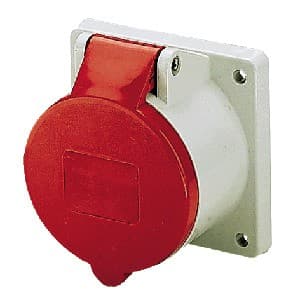 Toma empotrable recto MENNEKES 1399 · 32A 3P+T 415V rojo 6H IP44