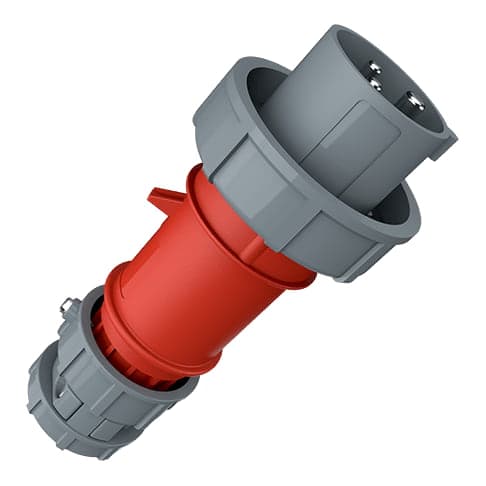 Enchufe MENNEKES 3832 · 32A 2P+T 415V rojo 9H powertop plus IP67