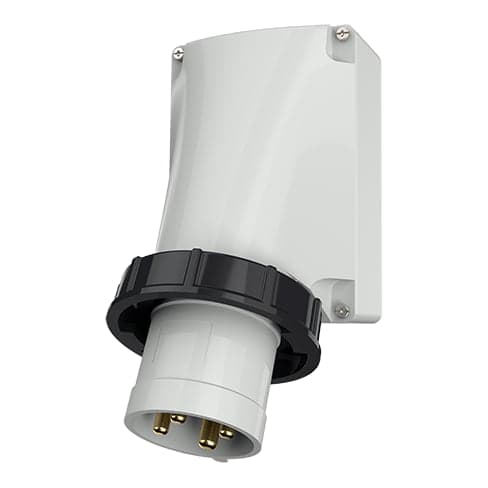 Enchufe visible MENNEKES 358 · 63A 3P + T 500V 7H negro IP67