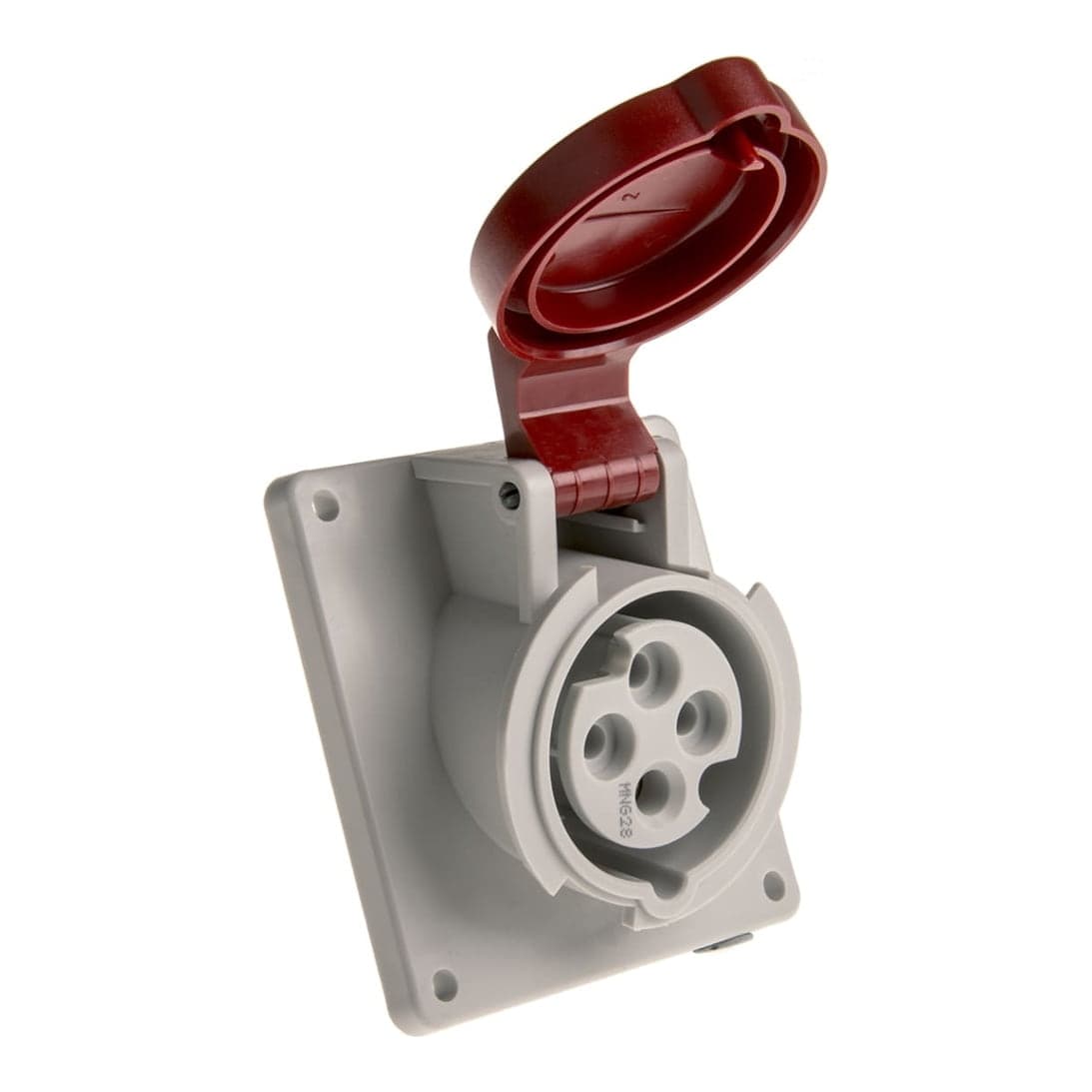 Toma empotrable MENNEKES 1467 · 16A 3P+T 415V rojo 6H IP44
