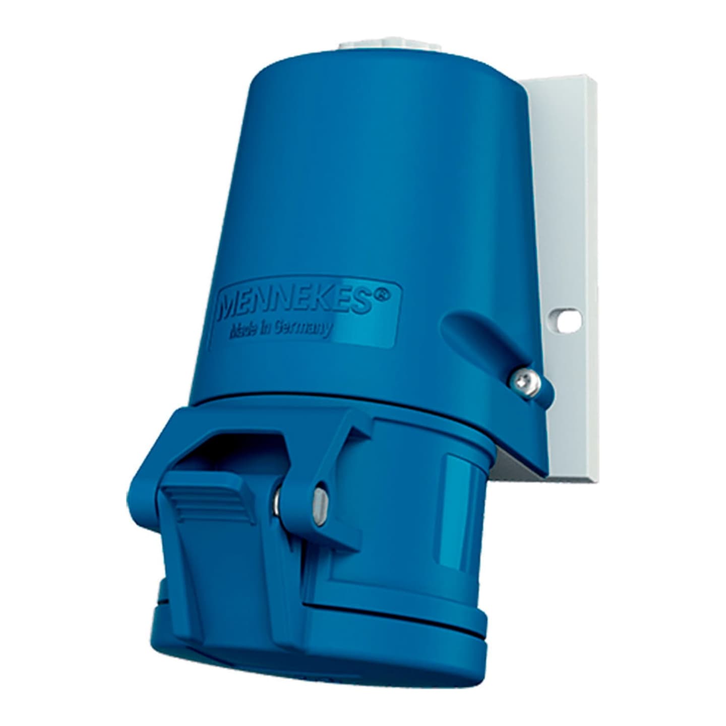 Toma visible MENNEKES 27001 · 16A 2P+T 250V azul 6H IP44 libre de halogeno
