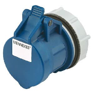 Toma empotrable MENNEKES 966 · 16A 2P+T 250V azul 6H IP44