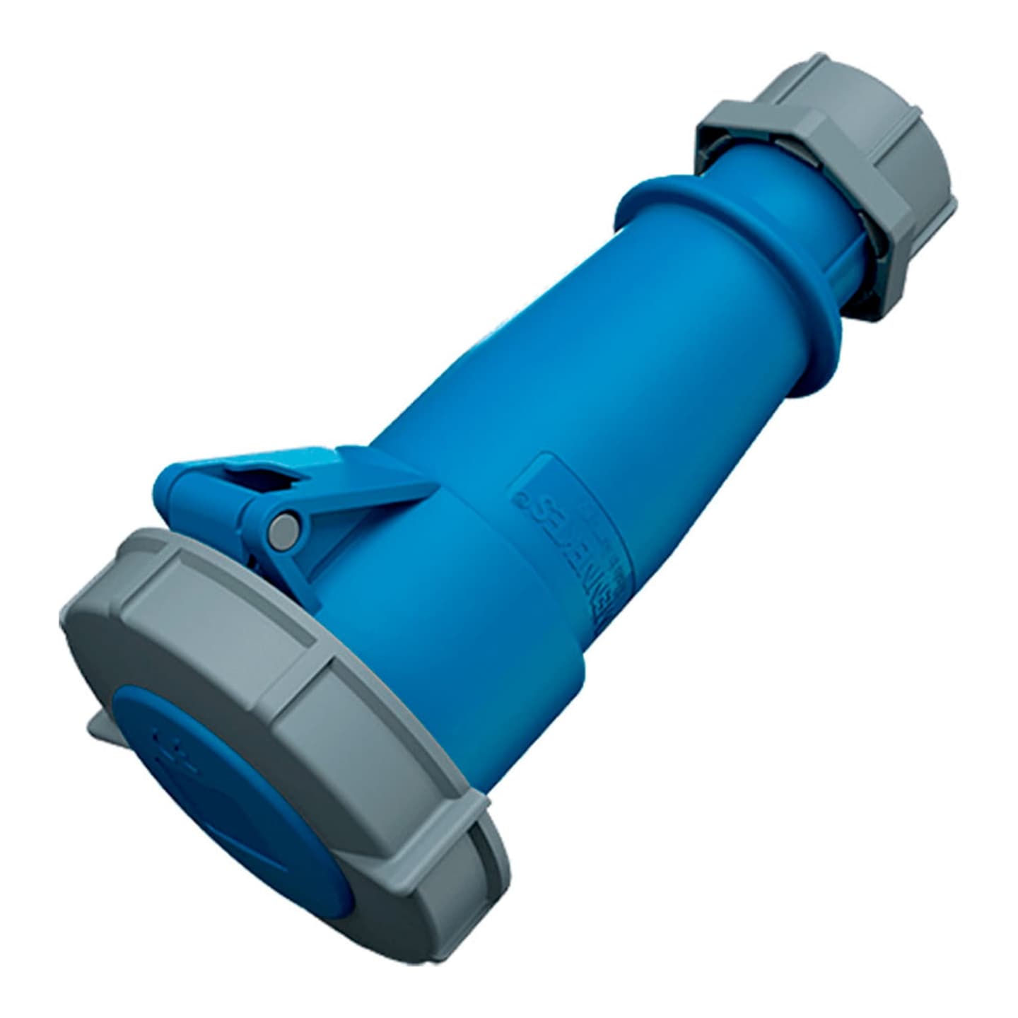 Toma aérea MENNEKES 555 · 32A 3P+T 250V azul 9H IP67