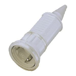 Toma aéreo schuko MENNEKES 10751 · gris 16A 2P+T 250V IP44