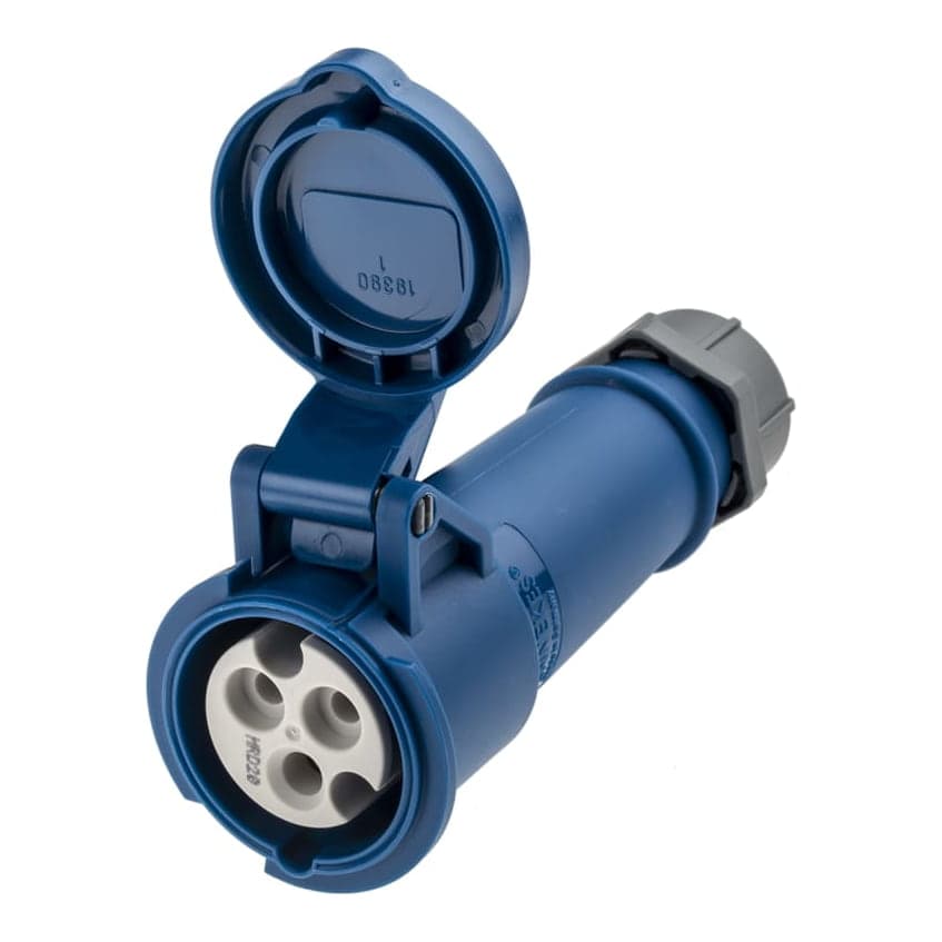 Toma aérea MENNEKES 510 · 16A 2P+T 250V azul 6H IP44