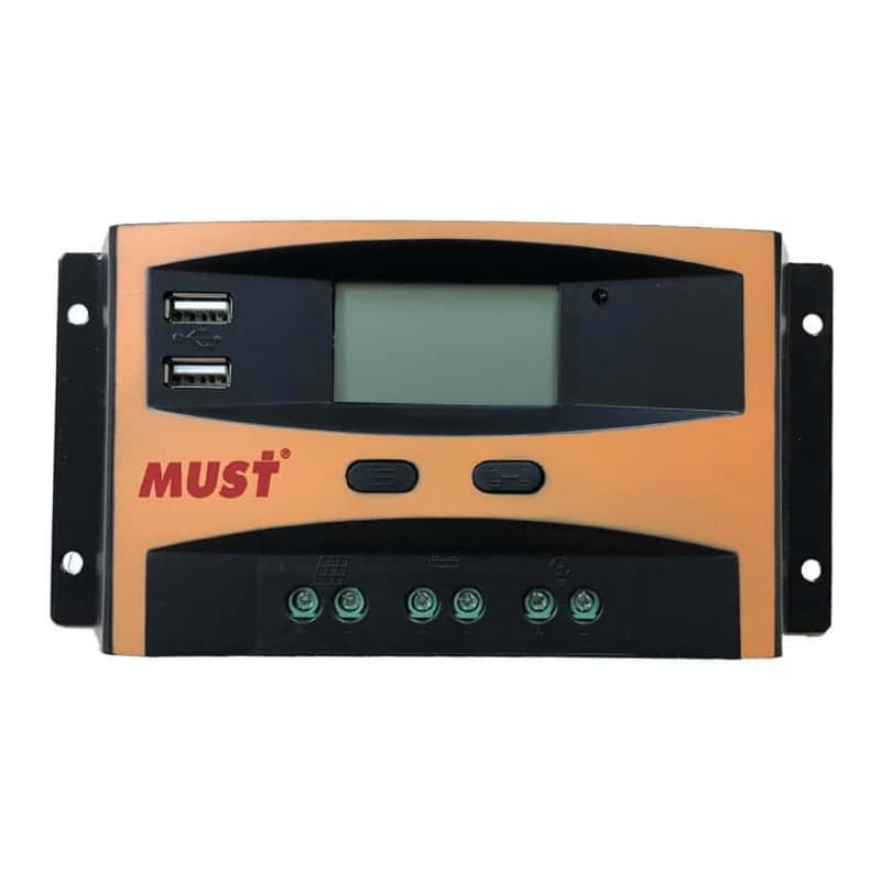 Controlador PWM LCD MUST · 10A 12/24V (MUST-CONTROLADOR-PWM-LCD-10A-12/24V)