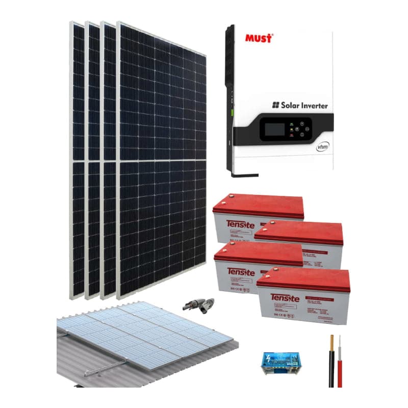 Kit fotovoltaico aislado MUST · 5kW 48V 10000Wh/día (MUST-KIT-AISLADO-5KW-48V-10000WH/DIA)