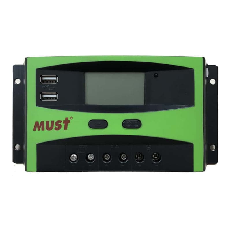 Controlador PWM LCD MUST · 30A 12/24V (MUST-CONTROLADOR-PWM-LCD-30A-12/24V)