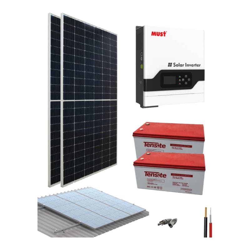 Kit solar GEL MUST · 3000W 24V (MUST-KIT-AISLADO-GEL-3000W-24V)
