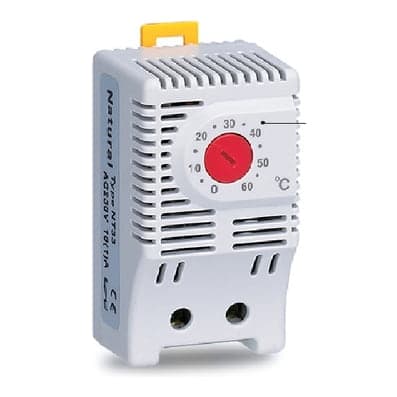 Termostato para resistencia calefactora NATURAL NT33-F · rojo NC de -10A 50°C