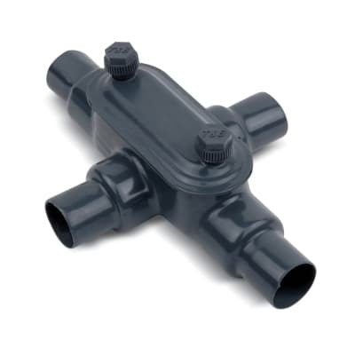 Caja condulet ovalada tipo X OCAL-BLUE X28-4X-G · 3/4¨ form.8 con forro PVC