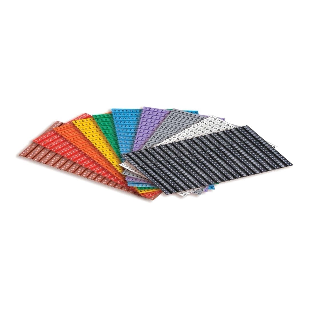 Imagen referencial de la serie: Marcador para cable ONKA · 1.5–2.5mm² signo + (tira x20) (ONKA-MARCADOR-CABLE-1.5-2.5-MAS)