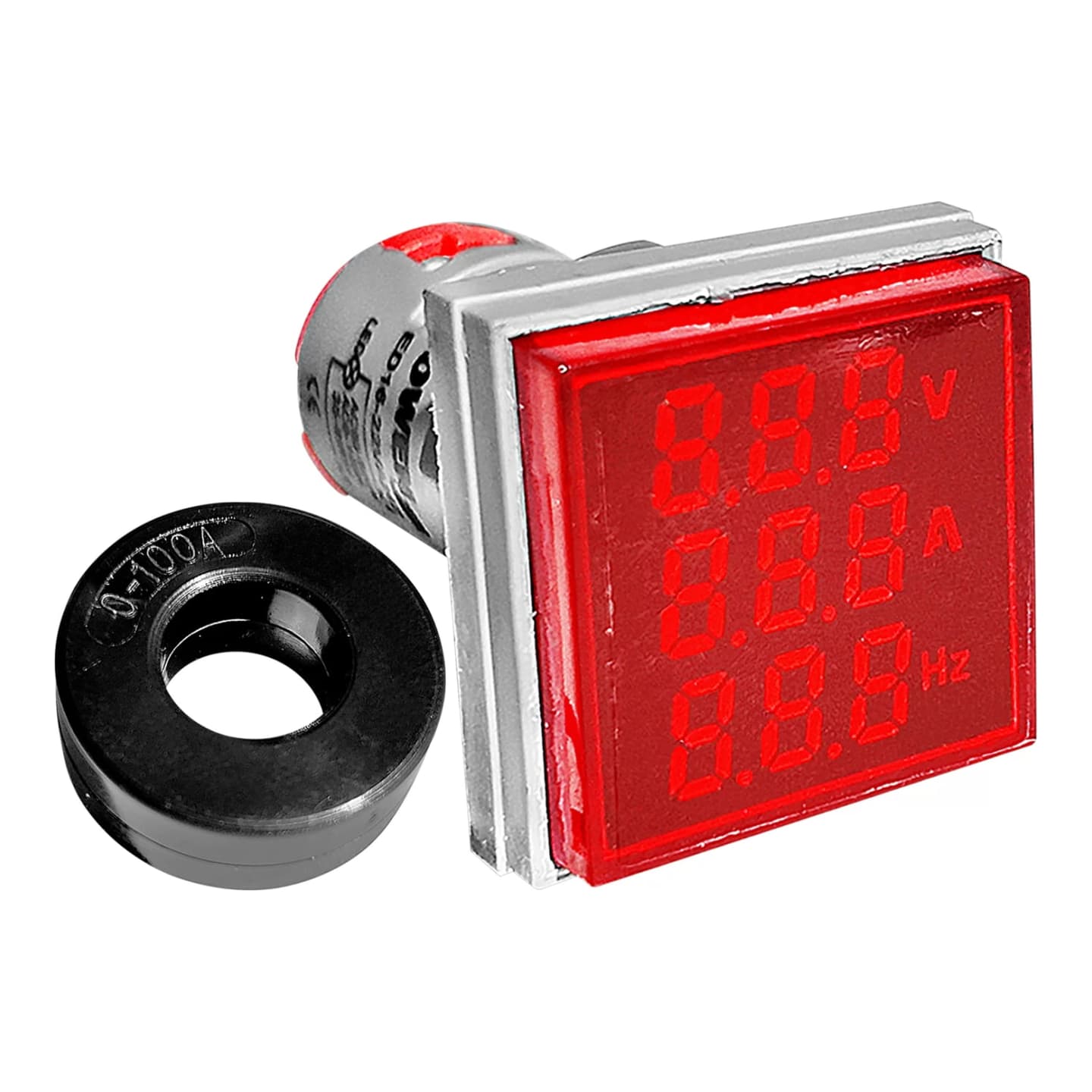 Imagen referencial de la serie: Piloto indicador de amperaje, voltaje y frecuencia OWEN ED16-22VAHZR · 22mm rojo 0–50A (9–36VDC / 65–480VAC)