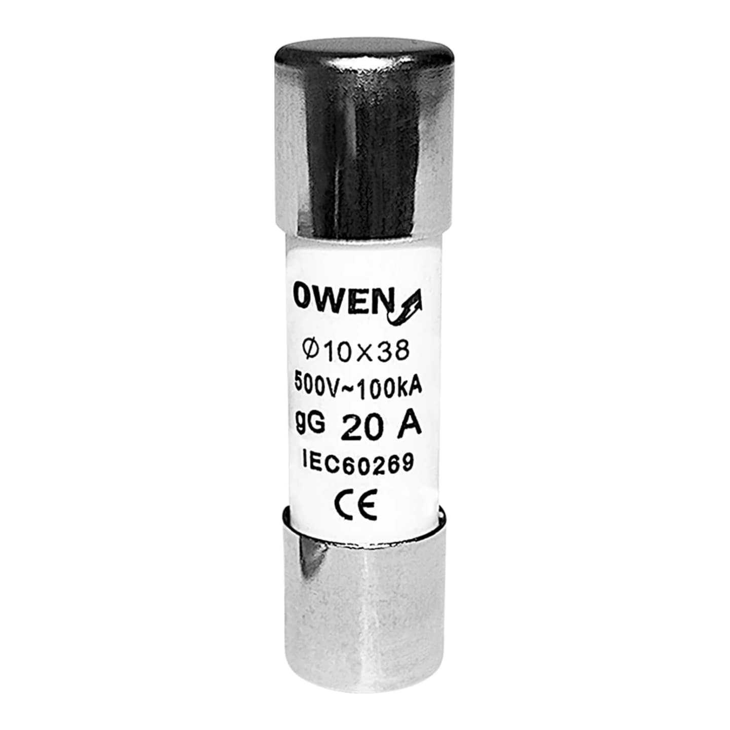 Fusible cilíndrico OWEN CF-039 · 10x38mm gG 20A (CF-039-20A)