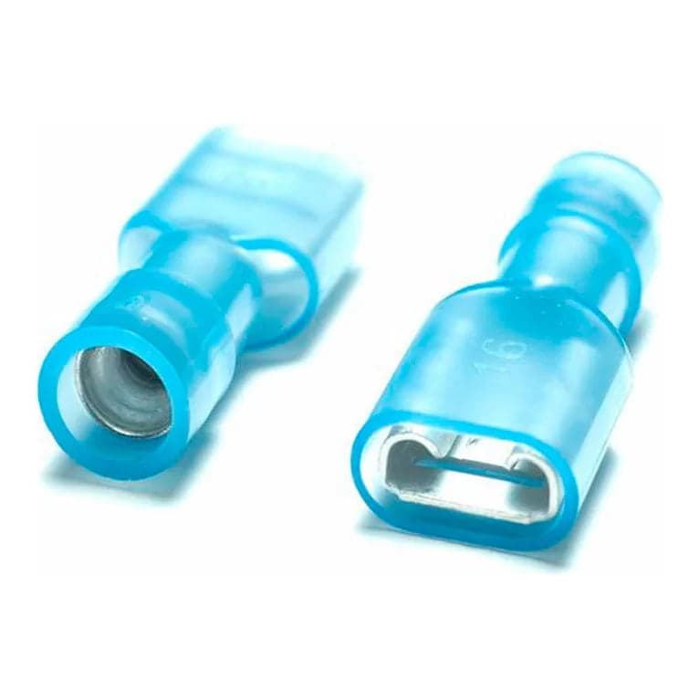 Terminal hembra totalmente aislado OWEN FDFN2-250 · 14-16 AWG azul (bolsa x100)