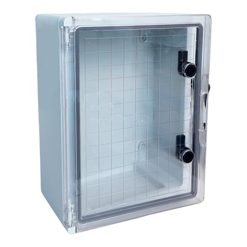 Imagen referencial de la serie: Tablero de policarbonato OWEN · 400x300x220mm IP65 tapa transparente (OWEN-TABLERO-PC-400X300X220)