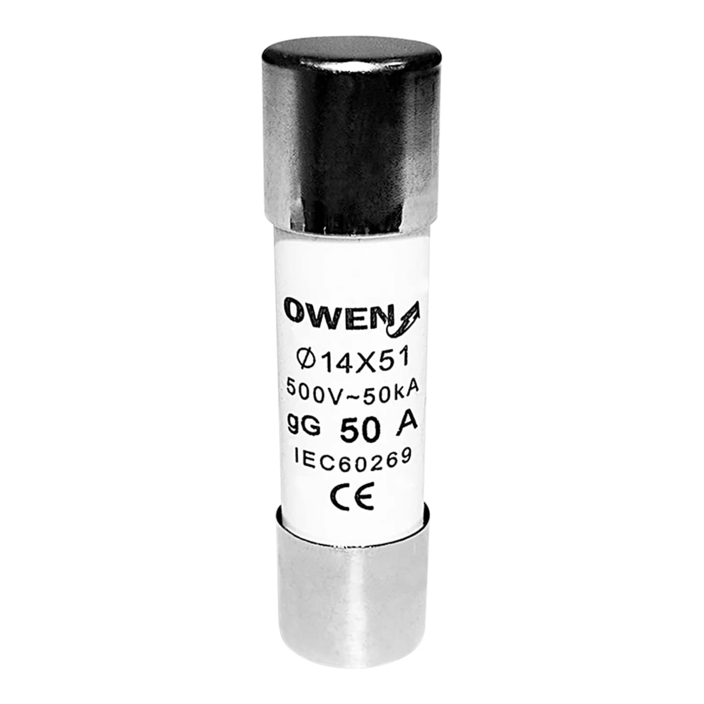 Fusible cilíndrico OWEN CF-040 · 14x51mm gG 50A (CF-040-50A)