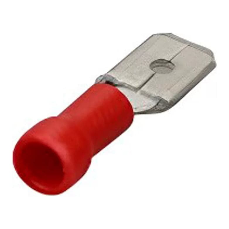 Terminal macho aislado OWEN MDD1.25-250 · 16-18 AWG rojo (bolsa x100)