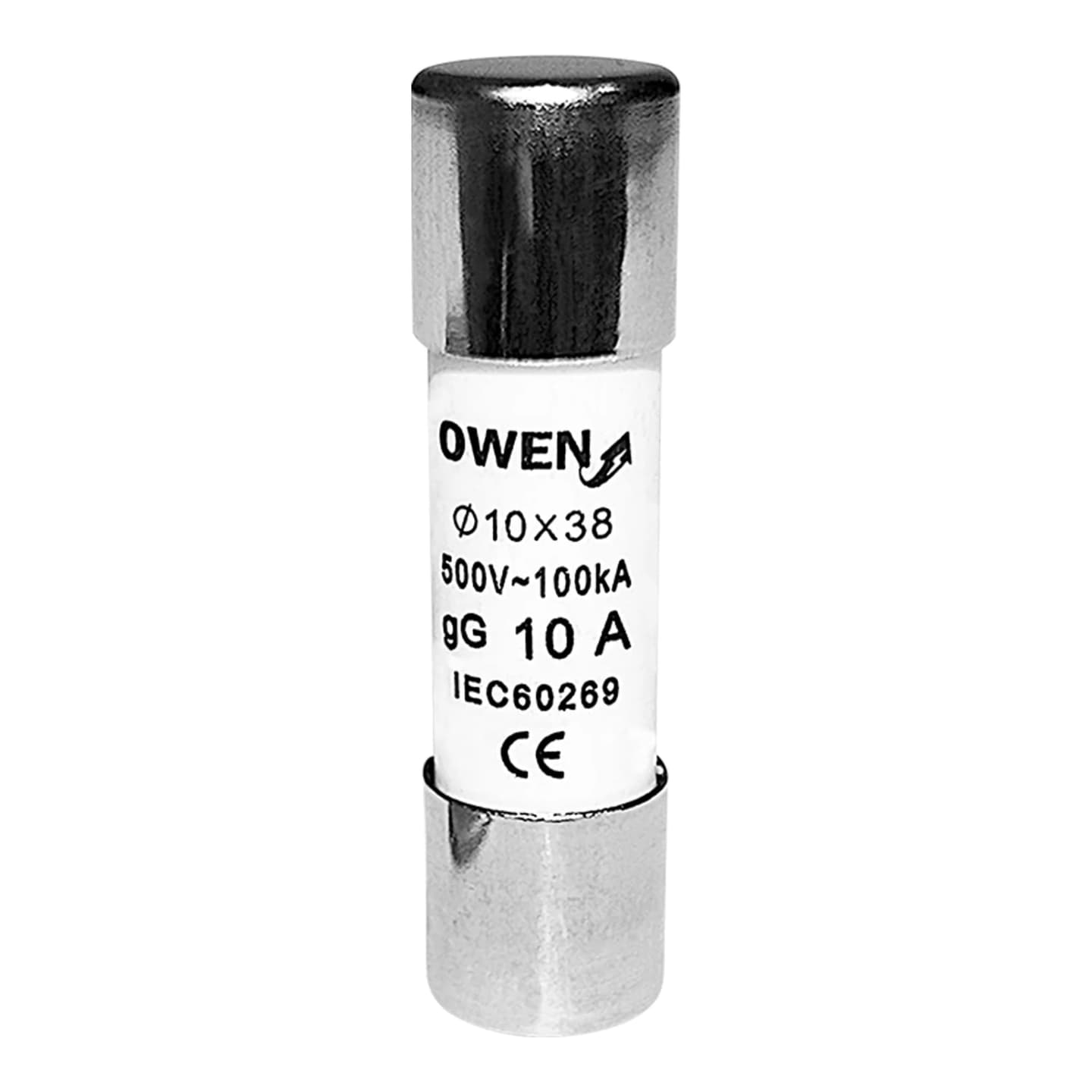 Fusible cilíndrico OWEN CF-039 · 10x38mm gG 10A (CF-039-10A)
