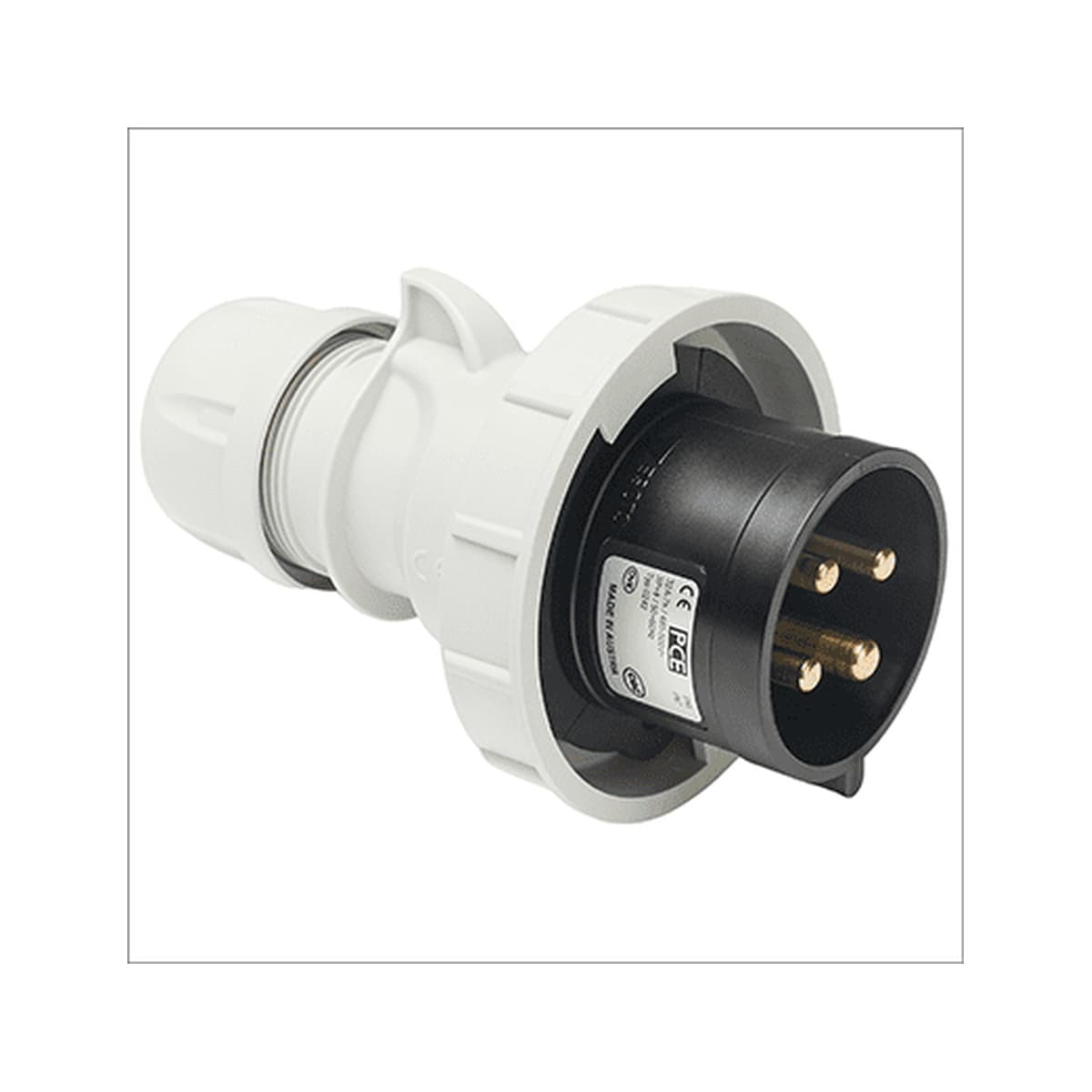 Imagen referencial de la serie: Enchufe aéreo PCE 0142-7 · IP67 500V 3P+T 16A 7H
