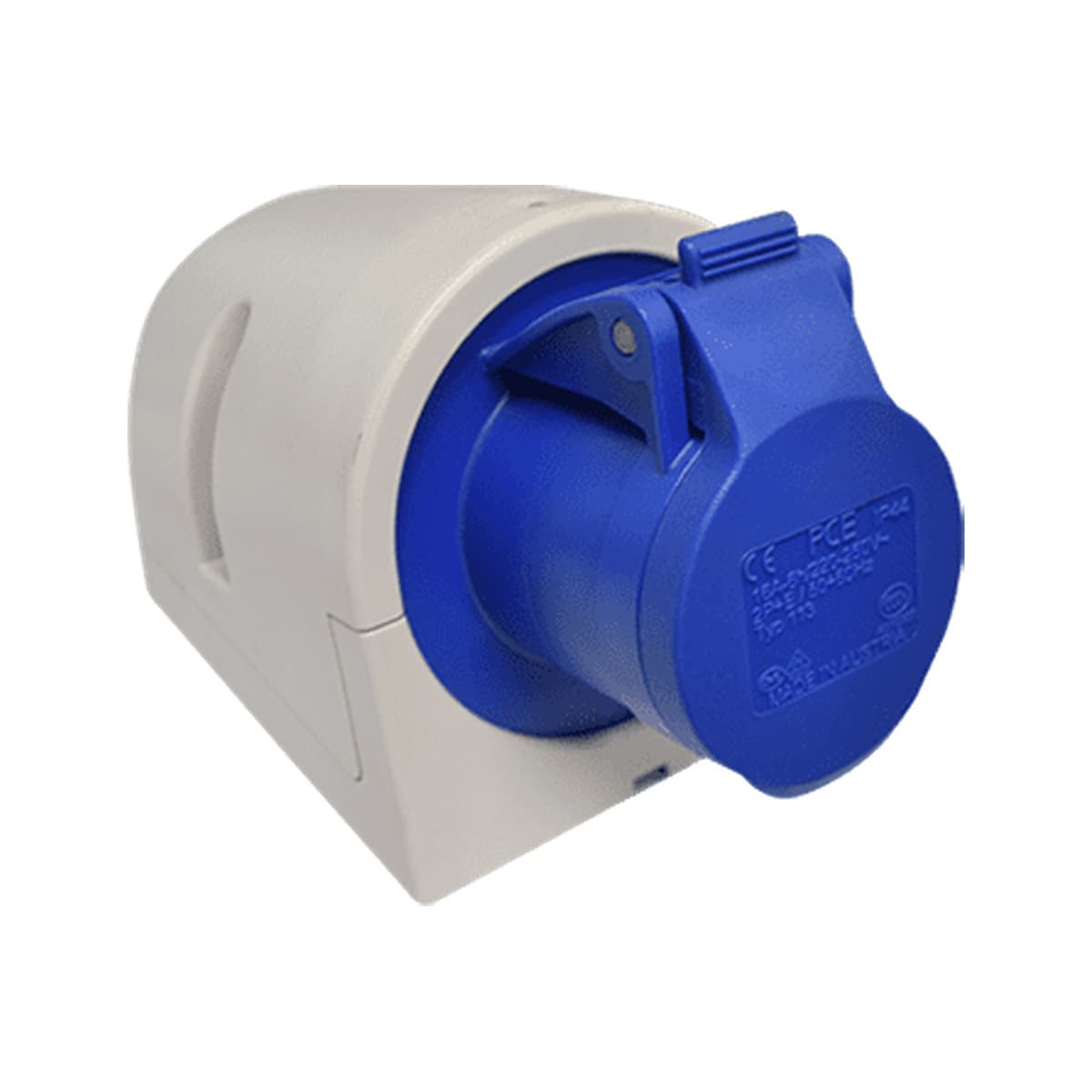 Imagen referencial de la serie: Toma adosable PCE 113-6 · IP44 200V 2P+T 16A 6H