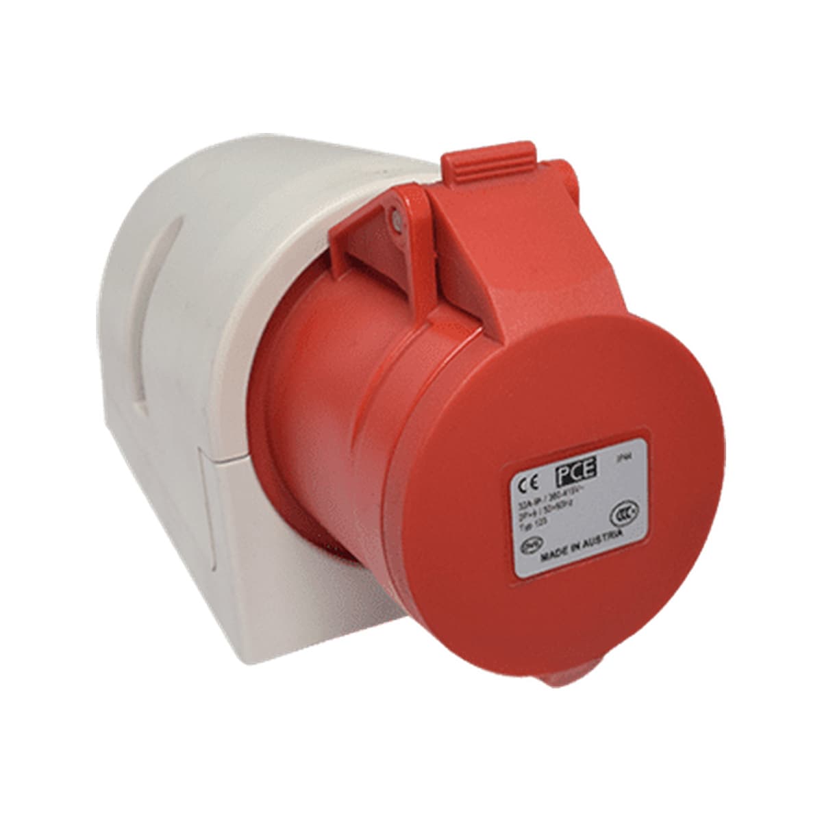 Imagen referencial de la serie: Toma adosable PCE 113-9 · IP44 400V 2P+T 16A 9H