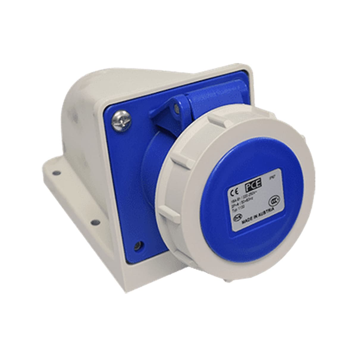 Imagen referencial de la serie: Toma adosable PCE 1132-6 · IP67 200V 2P+T 16A 6H
