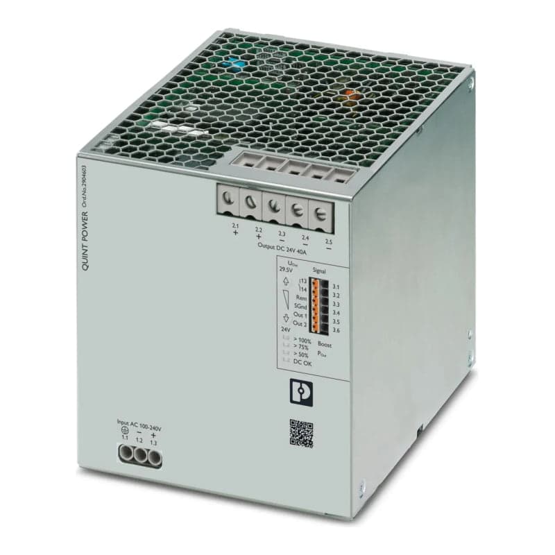 Fuente de alimentación PHOENIX CONTACT 2904603 · QUINT4 1000W, in: 100-240VAC, out: 24VDC/40A