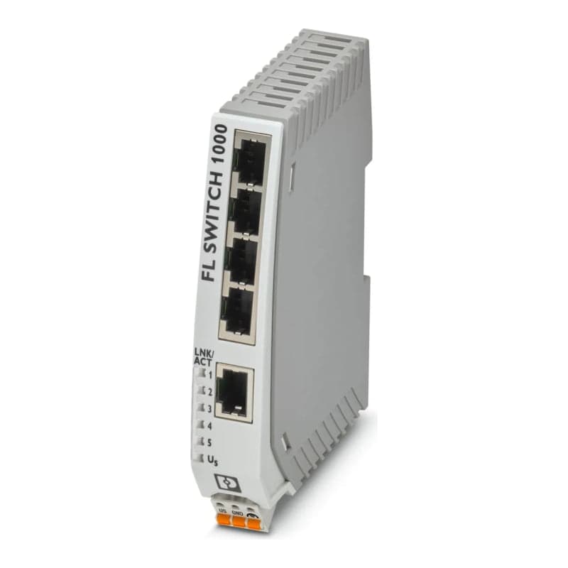 Switch industrial fl PHOENIX CONTACT 1085039 · 1005N, NO administrable, 5 puertos, 24VDC