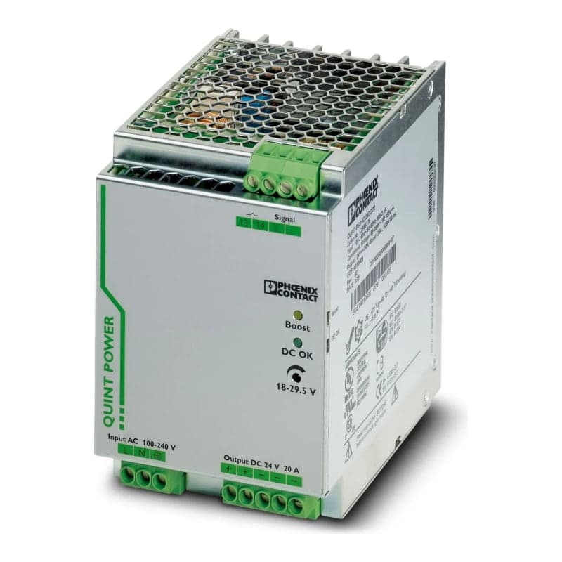 Fuente de alimentación quint PHOENIX CONTACT 2866776 · 480W, in: 100-240VAC, out: 24VDC/20A