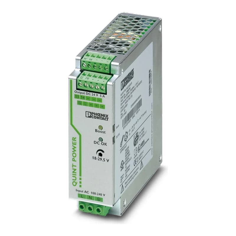 Fuente de alimentación quint PHOENIX CONTACT 2866750 · 120W, in: 100-240VAC, out: 24VDC/5A