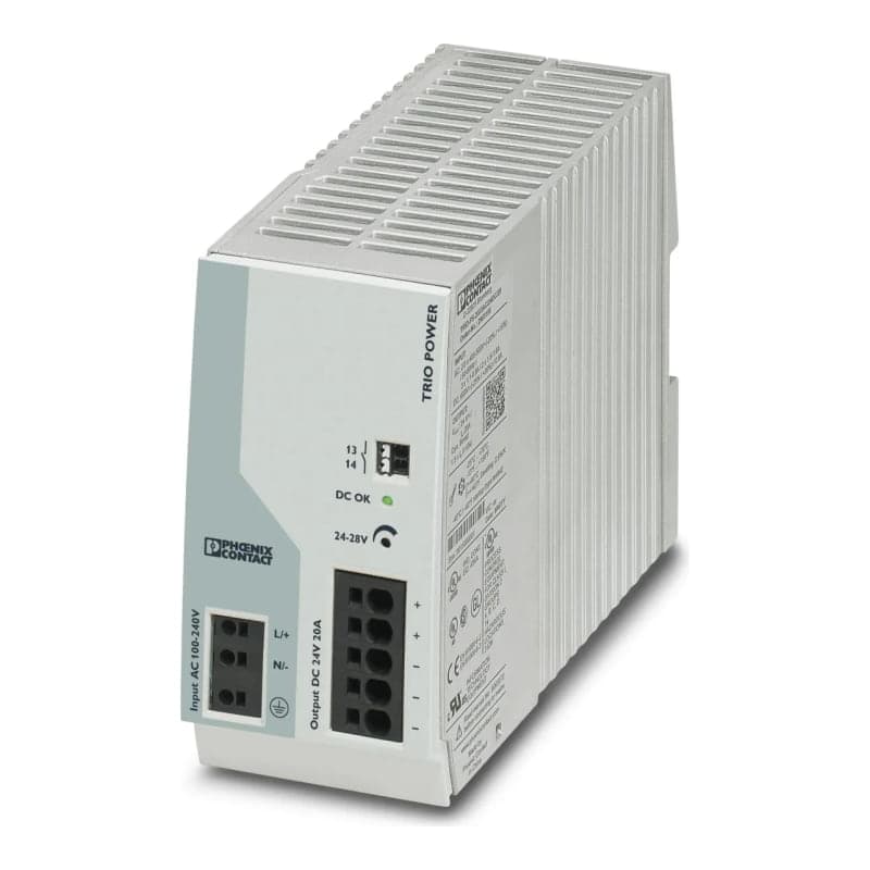 Fuente de alimentación trio PHOENIX CONTACT 2903151 · 480W, in: 100-240VAC, out: 24VDC/20A