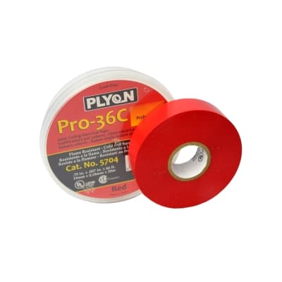 Cinta aislante vinílica PLYON 5704 · Pro-36 3/4x20m rojo