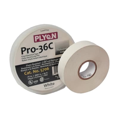 Cinta aislante vinílica PLYON 5706 · Pro-36 3/4x20m blanco