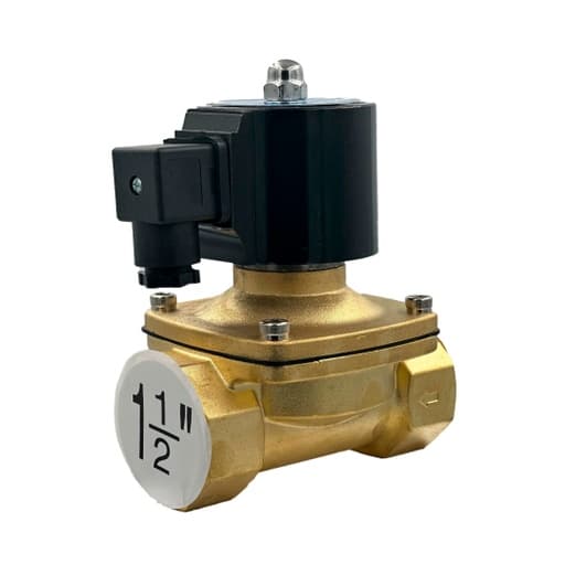 Válvula solenoide de latón PRESSURE CONTROL 2w-400-40 · conexión de 1-1/2" NPT, FKM, 220VAC