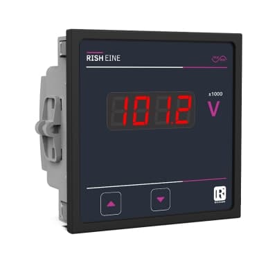 Amperímetro digital trifásico para panel RISHABH RISH EINE 3A · 96x96mm 1/5A, 300VAC/DC (RISH-EINE-3A)