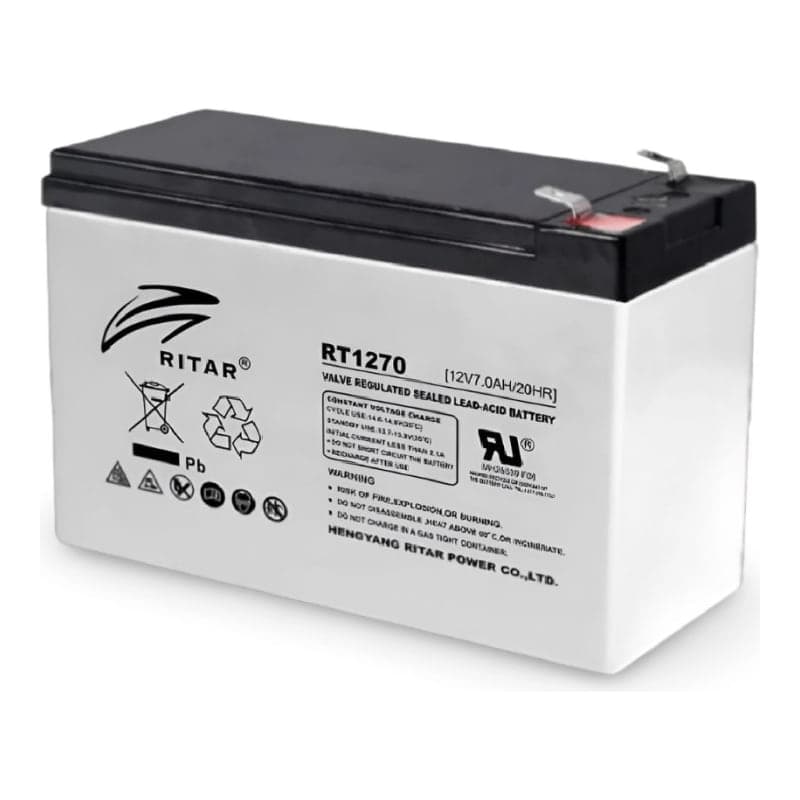 Batería AGM RITAR RT1270 · 12V 7Ah