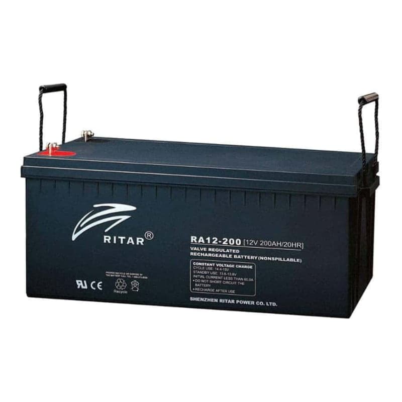 Batería AGM RITAR RA · 12V 200Ah (RITAR-BATERIA-AGM-RA-12V-200AH)