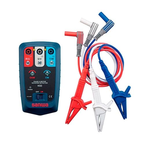 Fasimetro con leds SANWA KS3 · rotacion de motor Y fases abiertas, rango hasta 500V