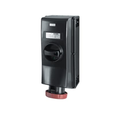 Tomacorriente para adosar con enclavamiento SCAME 504.63866 · 3x63A+T 500V IP66 7h zona 1.21