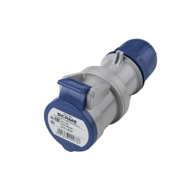 Tomacorriente aéreo industrial SCAME 313.1643 · 2x16A+T 250V IP44 6h optima