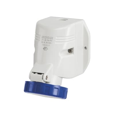 Tomacorriente para adosar industrial SCAME 518.3254T · 3x32A+T 250V IP67 9h optima