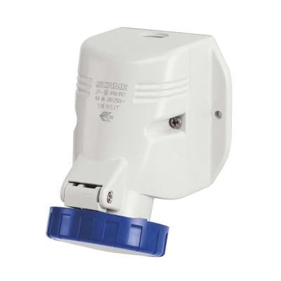 Tomacorriente para adosar industrial SCAME 518.1654T · 3x16A+T 250V IP67 9h optima