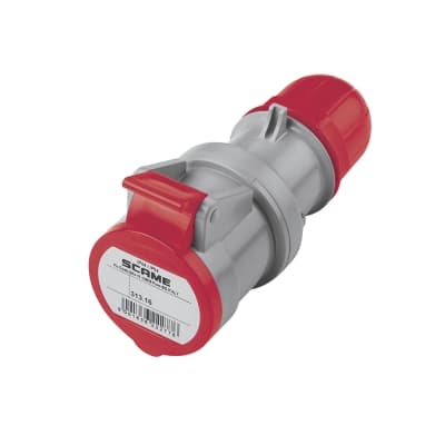 Imagen referencial de la serie: Tomacorriente aéreo industrial SCAME 313.1646 · 3x16A+T 415V IP44 6h optima